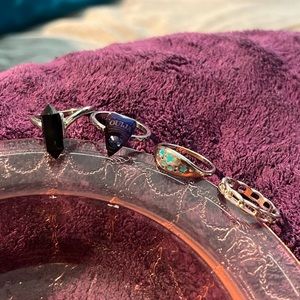 FOUR WITCHY WHIMSYGOTH RINGS